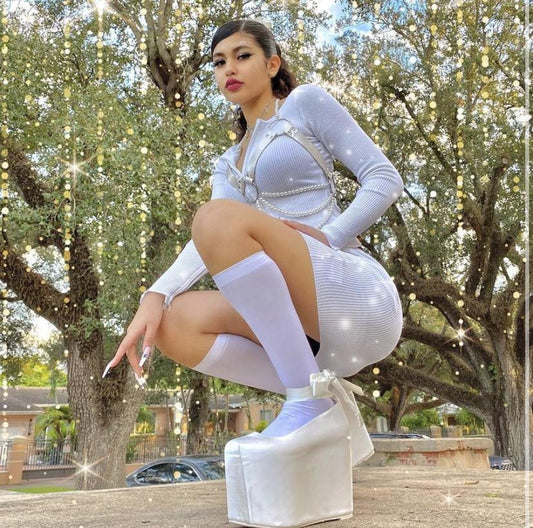 Come My Way Skirt Set (White) SETS SMALL