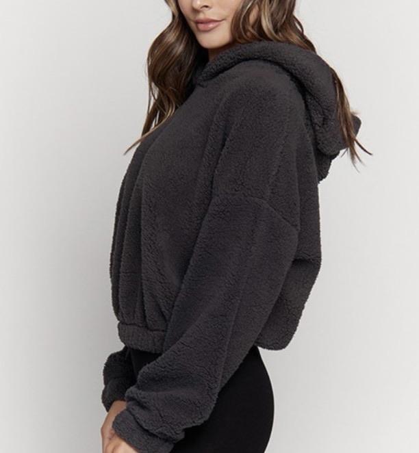CUDDLED UP BEAR HOODIE (Charcoal) Outerwear LARGE
