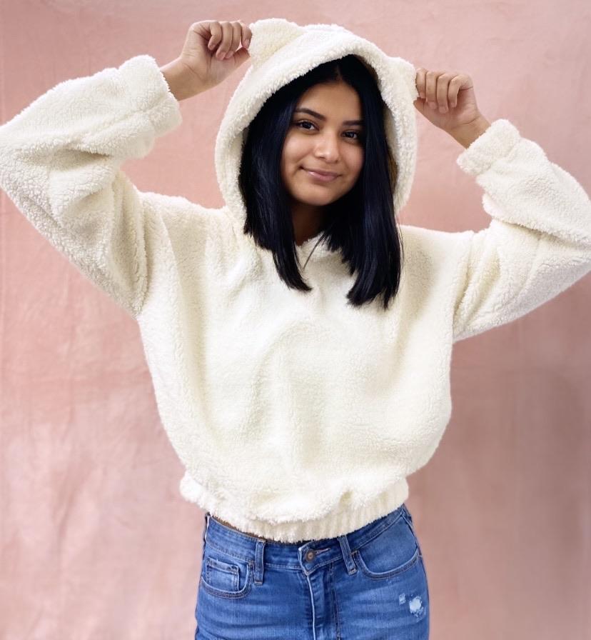 CUDDLED UP BEAR HOODIE (Cream) Outerwear SMALL