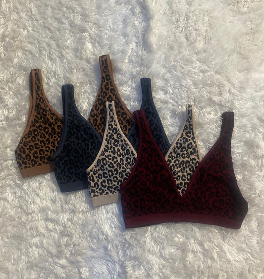 Seamless Leopard Bra