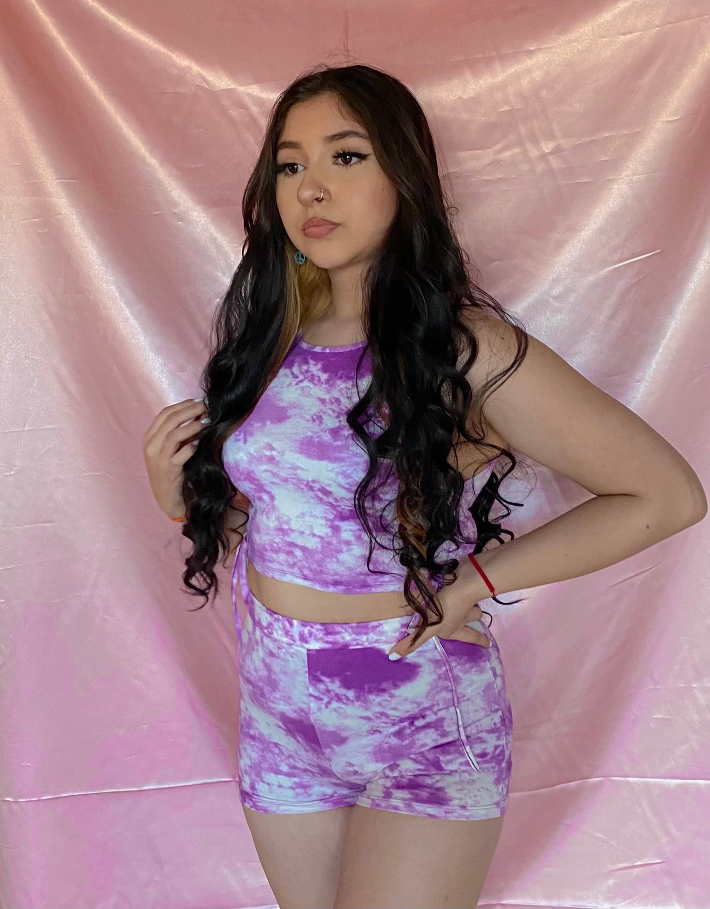 HEAD IN THE CLOUDS 2 PIECE SET (PURPLE)