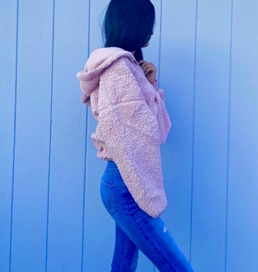 COZY NIGHTS TEDDY SWEATER (PINK) Outerwear MEDIUM 